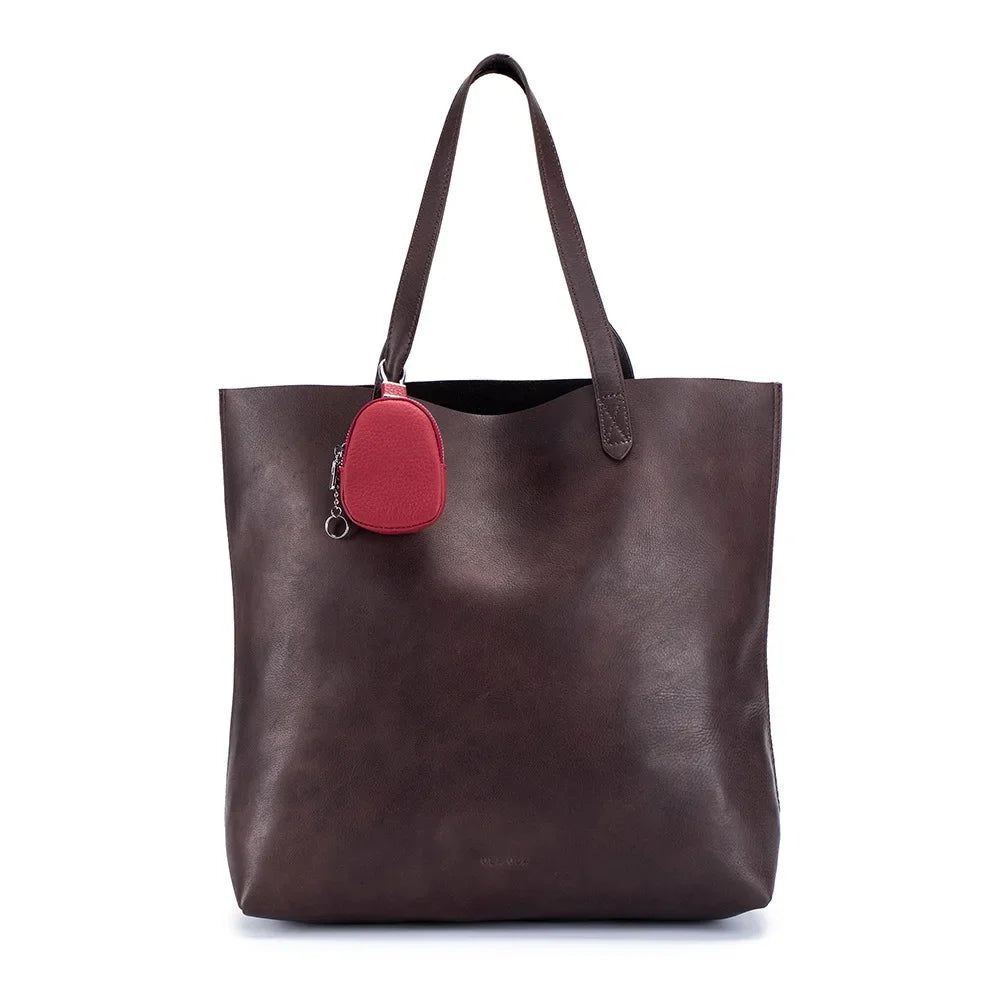 Mini Leather Coin Purse with Key Ring