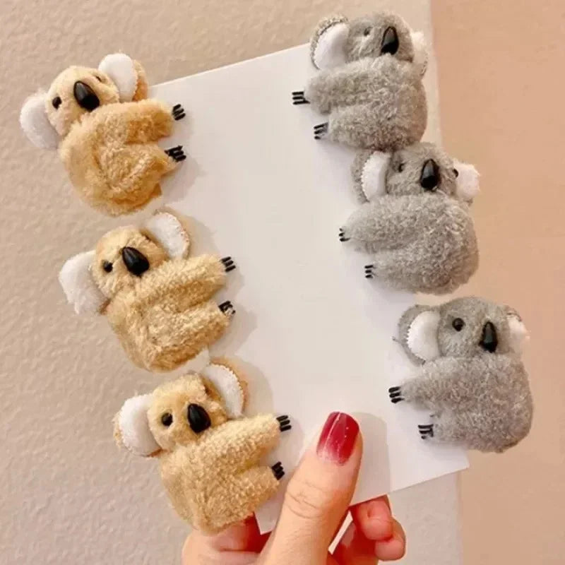 Cute Fluffy Super Plush Koala Bear Hair Clip