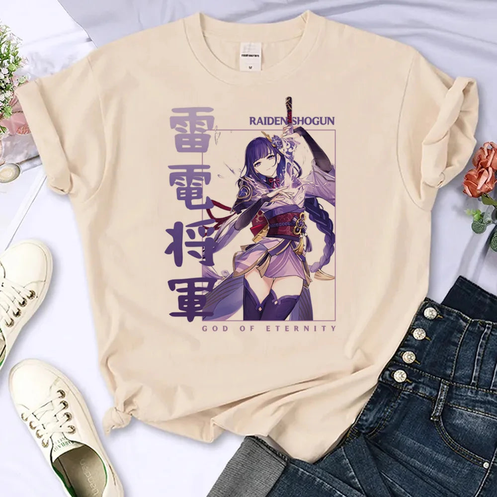 Women’s Genshin Impact Manga T-Shirt | Harajuku Summer Comic Tee