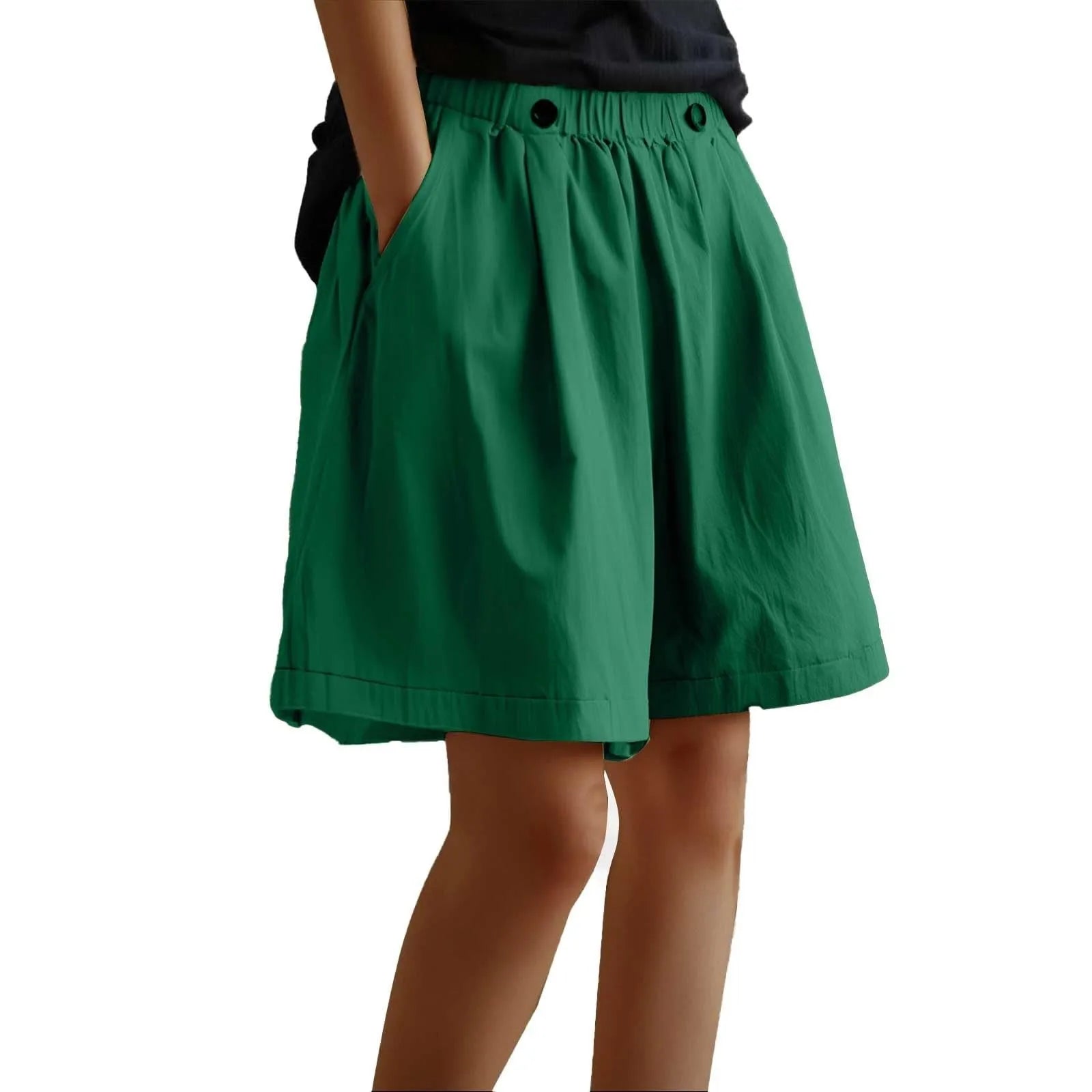 Women’s Summer Loose Wide-Leg Shorts | High Waist Casual Jogging & Beach Shorts