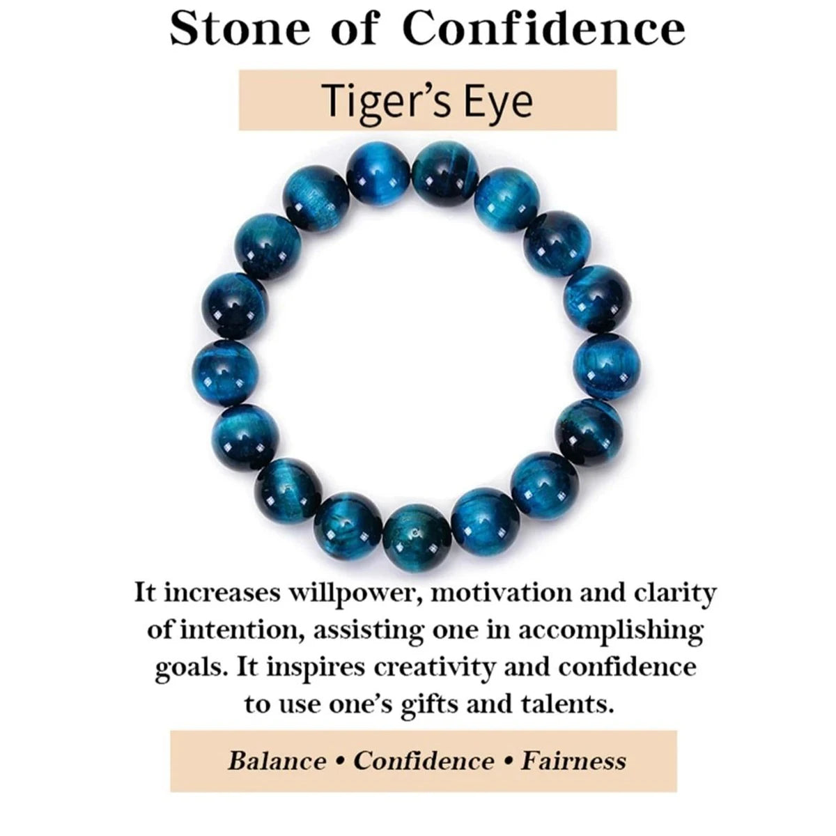 Minimalist Blue Tiger Eye Stone Bracelet