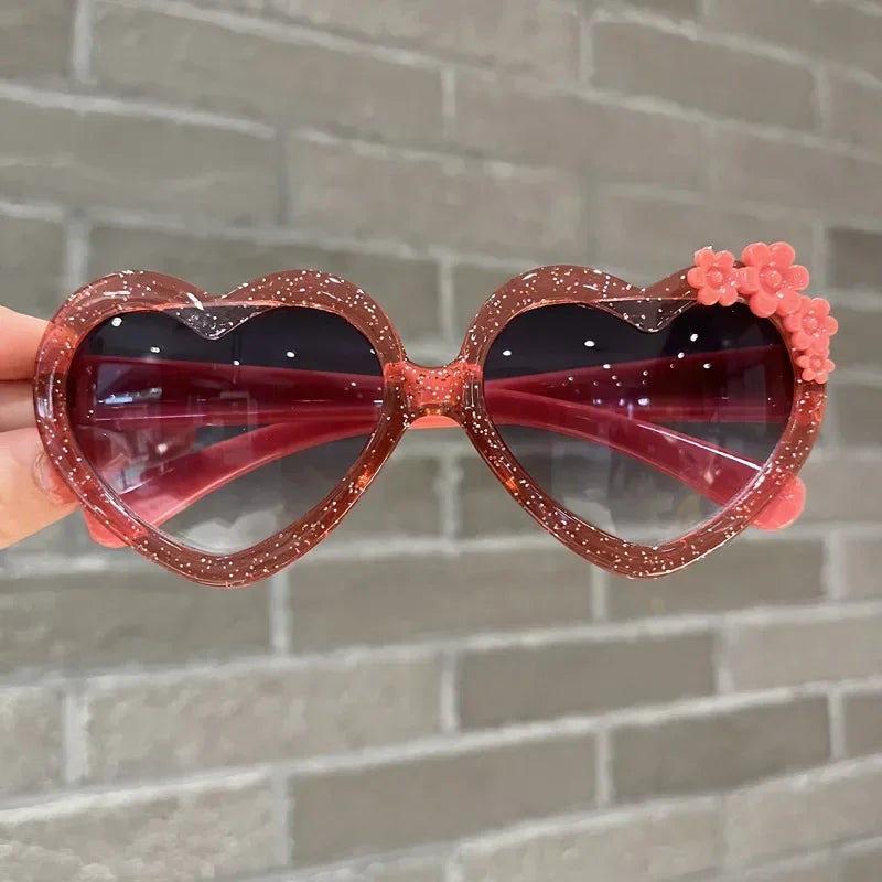 Cute Cartoon Flower Sunglasses – Vintage Kids Eyewear with UV400