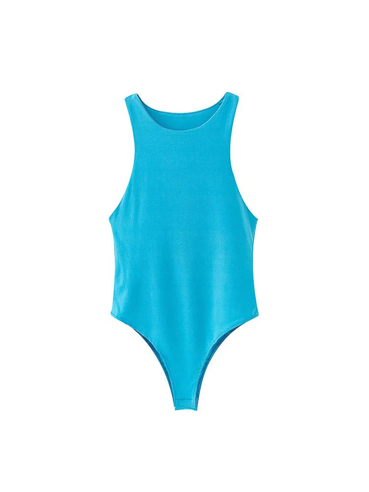 Summer Solid Sexy Bodycon Bodysuits for Women
