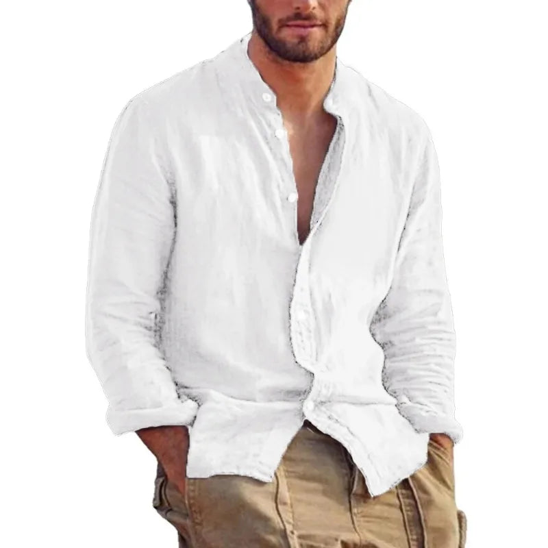 Breathable Lightweight Linen Shirt for Men