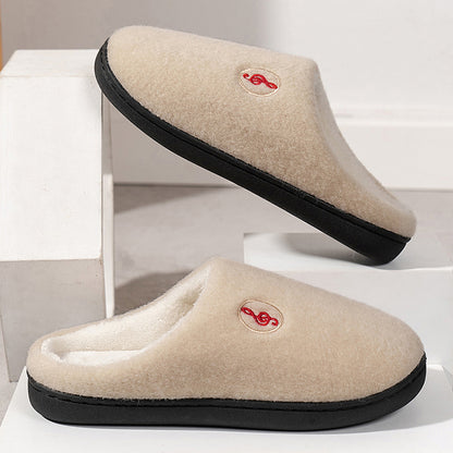 Casual Women’s Home Slippers | Warm &amp; Elegant Music Note Design