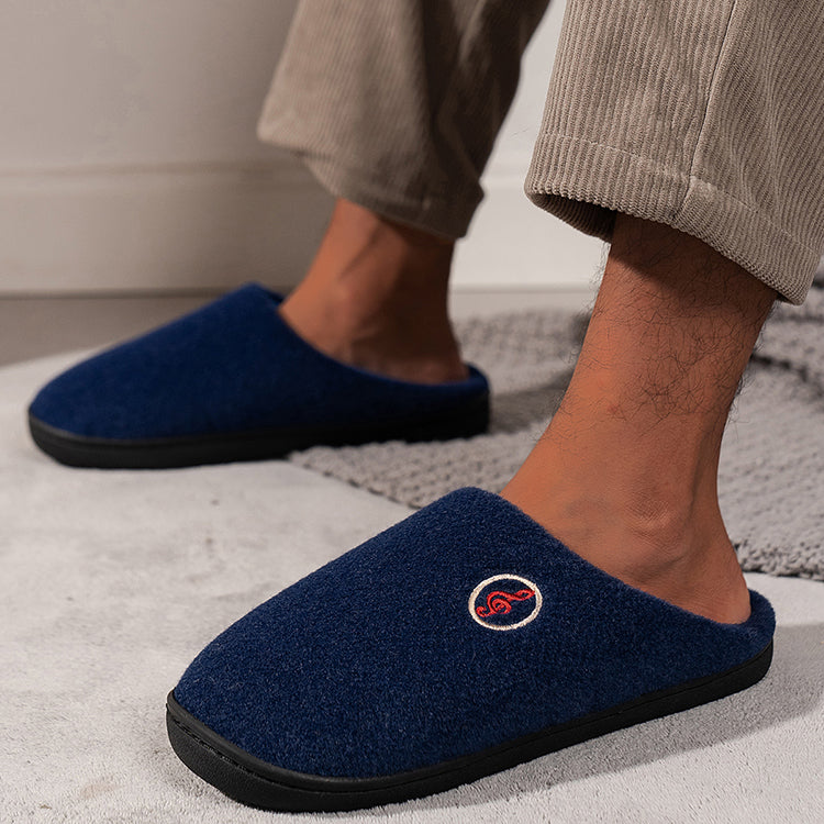 Casual Women’s Home Slippers | Warm &amp; Elegant Music Note Design