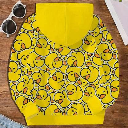 Little Yellow Duck 3D Print Zipper Hoodie | Men&