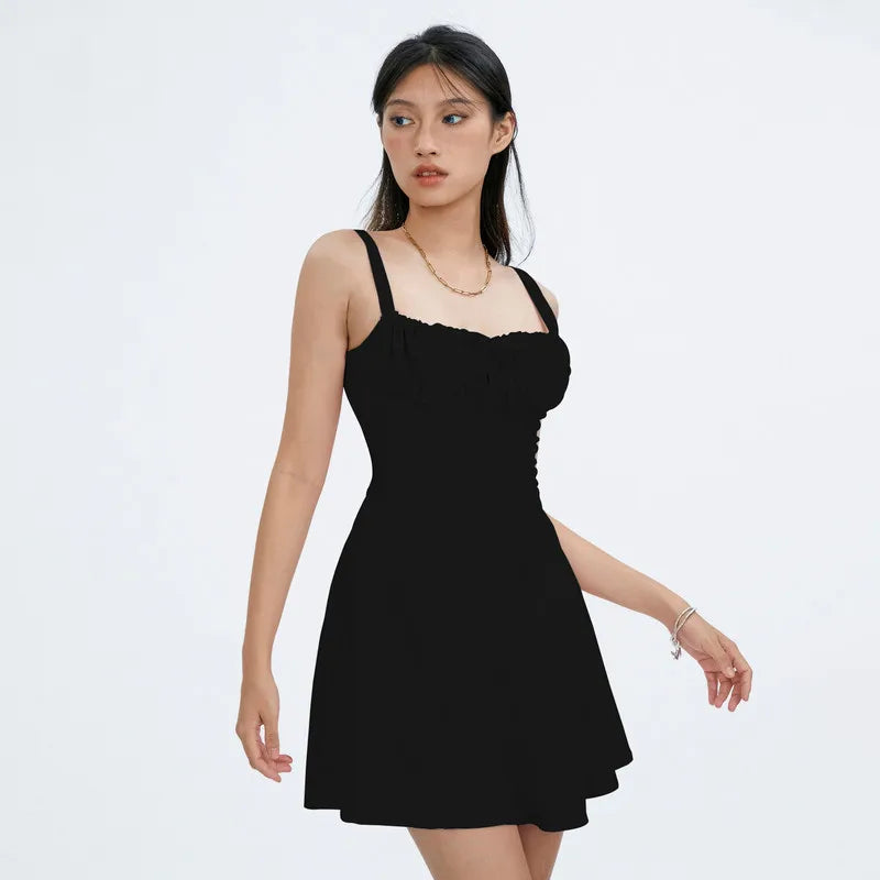 Elegant Tie-Up Fishbone Waist Dress