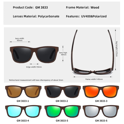 GM Bamboo Wooden Sunglasses for Men