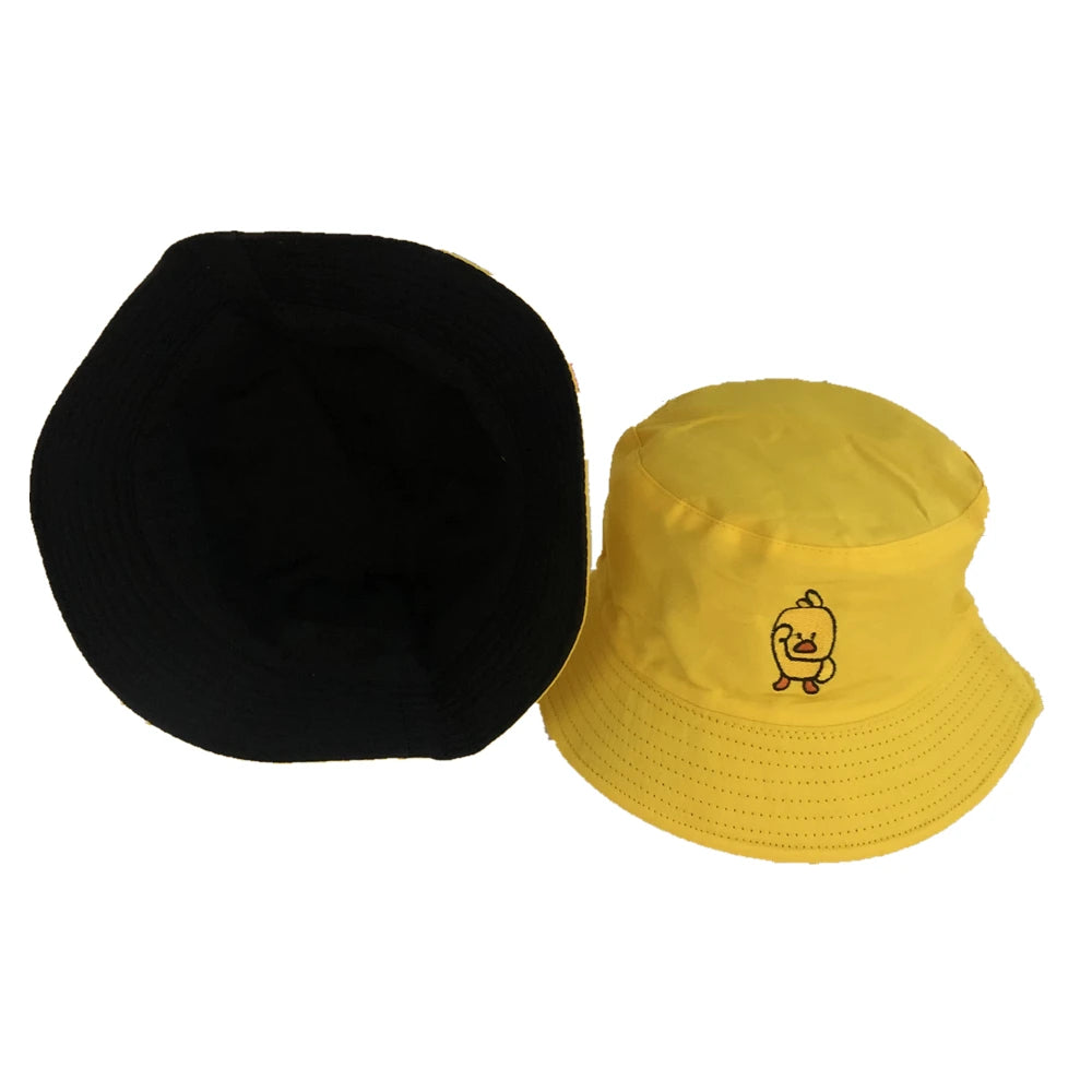 Reversible Duck Bucket Hat | Unisex Cotton Summer Fisherman Cap