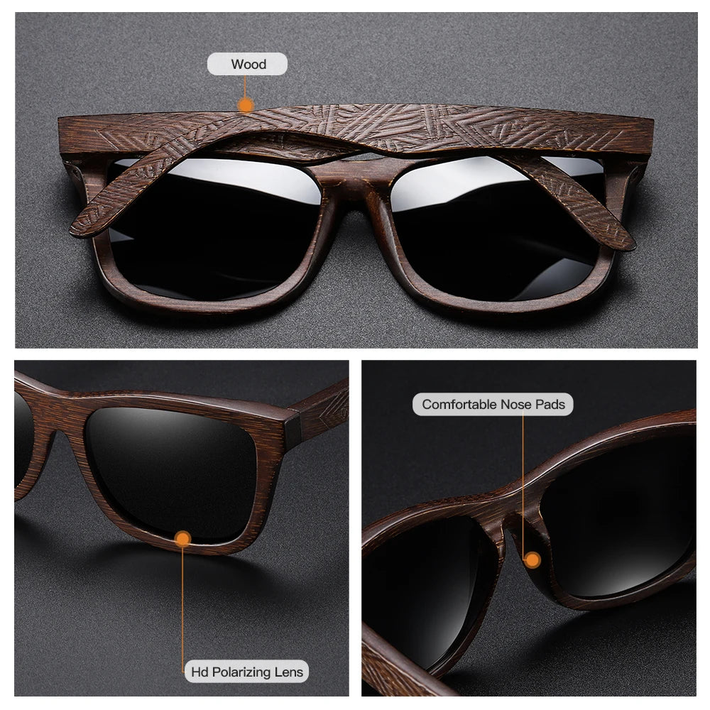 GM Bamboo Wooden Sunglasses for Men