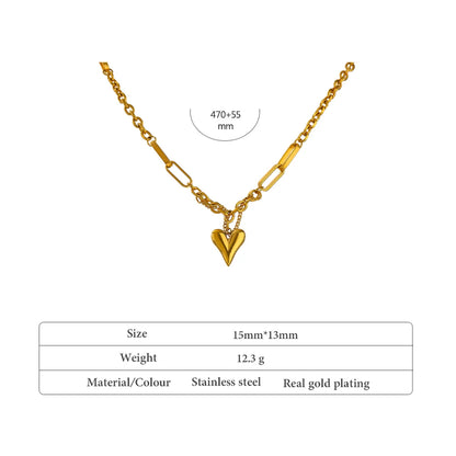 Yhpup Romantic Heart Pendant Necklace