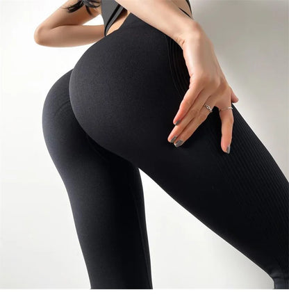 Seamless High-Waist Yoga Pants | Push Up Fitness Leggings