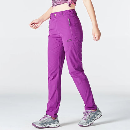 LNGXO Women Hiking Pants Summer Quick Dry Outdoor Camping Climbing Trekking Pants Women Waterproof Mountain Trousers Ripstop