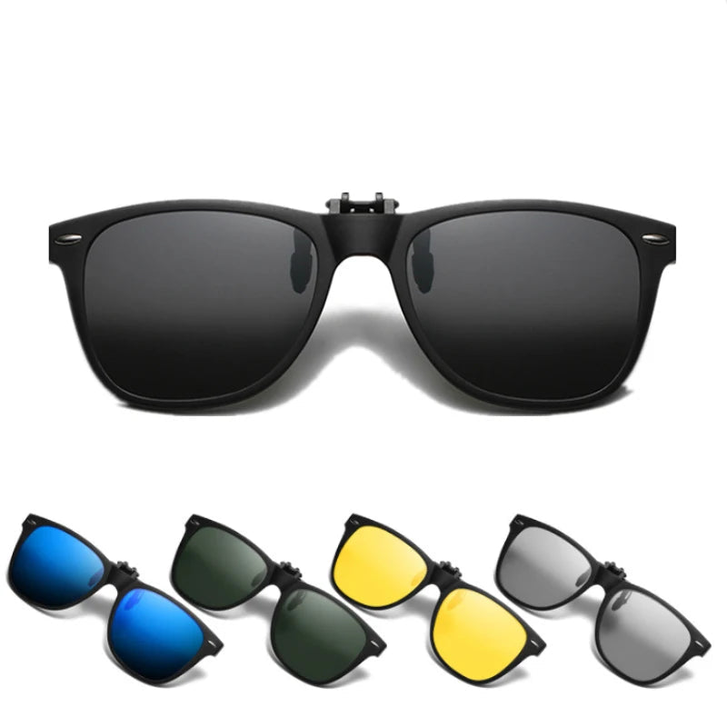 VIVIBEE Men Photochromic Polarized Lens Flip Up Clip-on Sunglasses