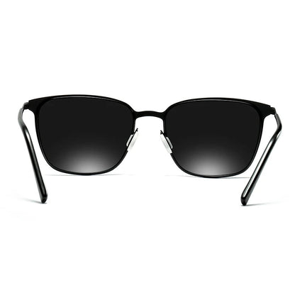 Men’s Square Polarized Sunglasses – Night Vision Driver Metal Shades