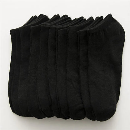 Solid Color Cotton Ankle Socks