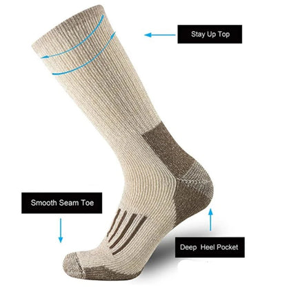 80% Merino Wool Hiking Crew Socks for Men