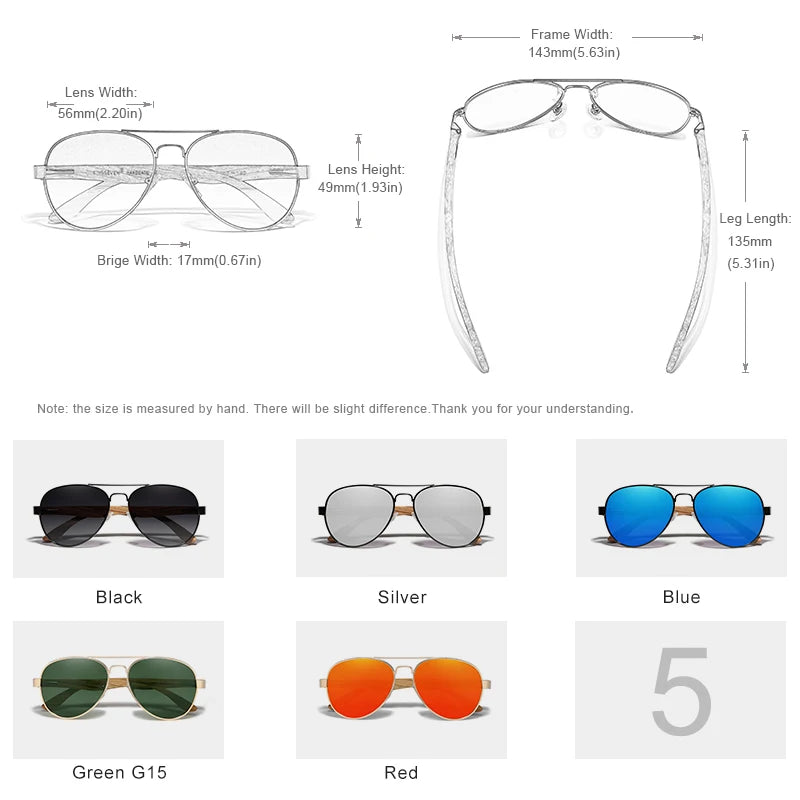 Wood Alloy Sunglasses for Men