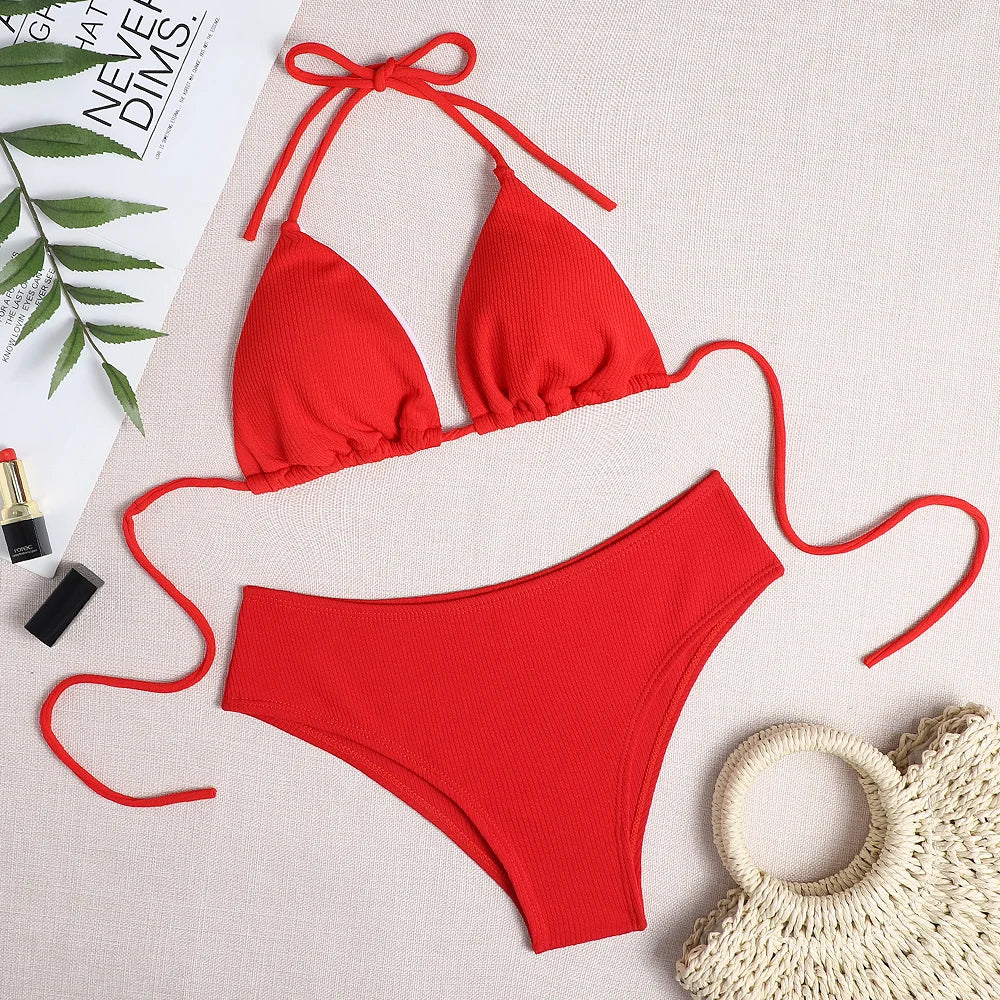 Sexy Women Brazilian Swimsuit Push-up Bra Bikini Set