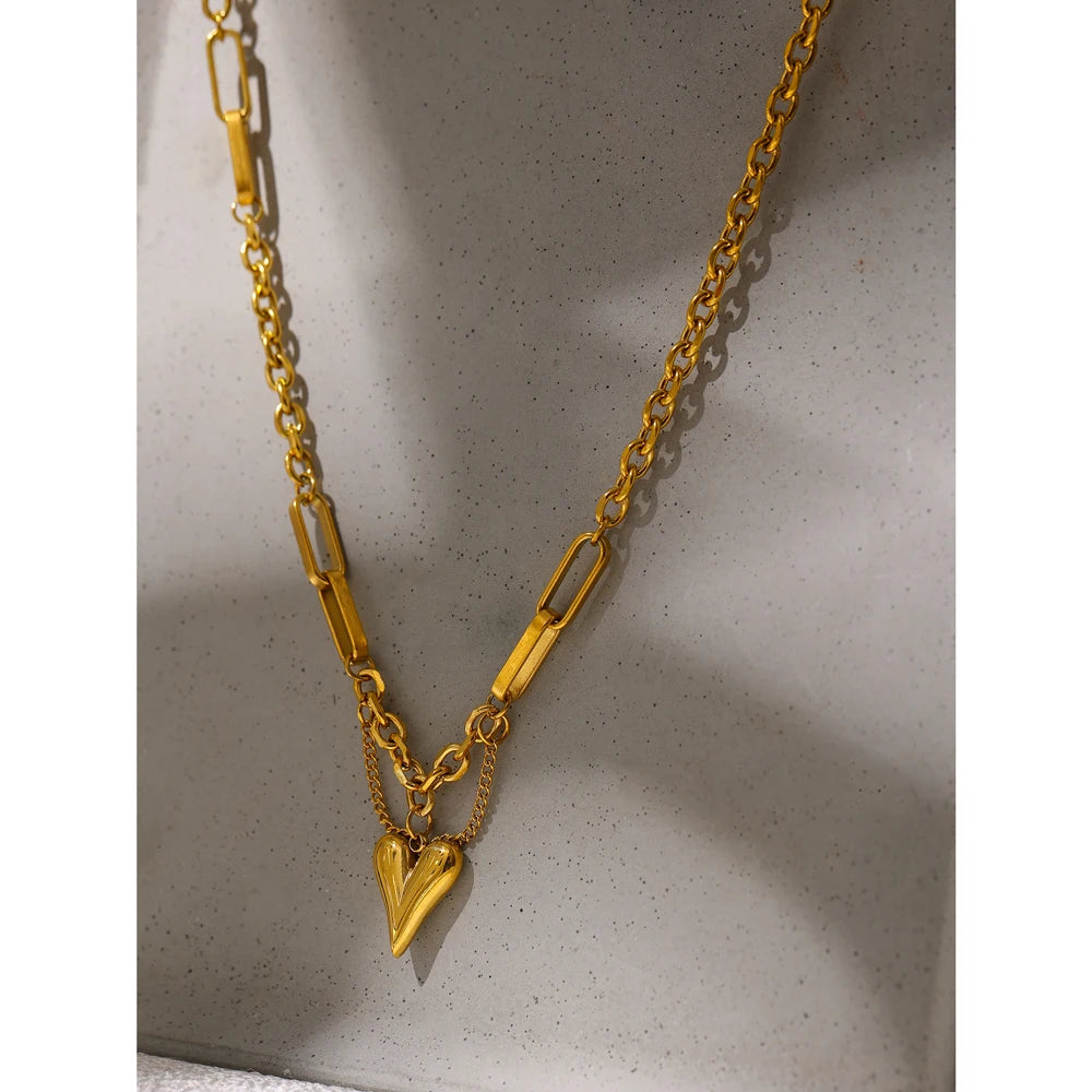 Yhpup Romantic Heart Pendant Necklace