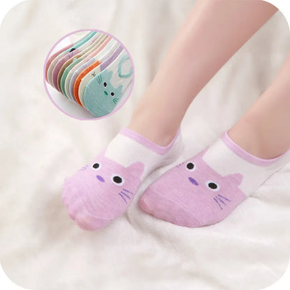 Colorful Animal Invisible Cotton Socks