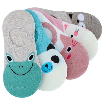 Colorful Animal Invisible Cotton Socks