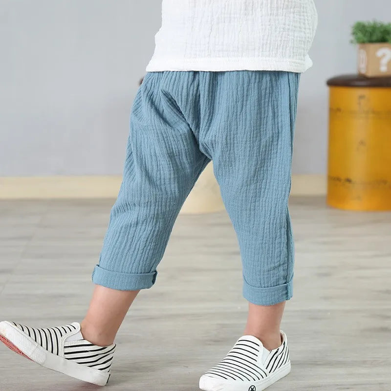 Boys Linen Pants – Summer Harem Pants for Kids (1-6 Years)
