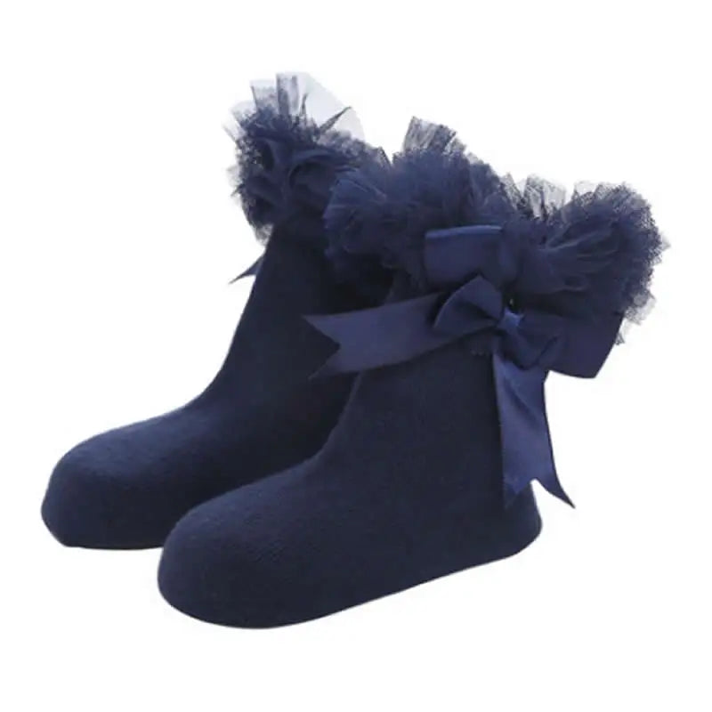 Princess Tutu Lace Ruffle Ankle Socks for Girls (0–6Y)