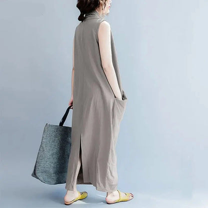 ZANZEA Oversize Asymmetrical Maxi Dress