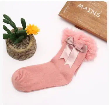 Princess Tutu Lace Ruffle Ankle Socks for Girls (0–6Y)