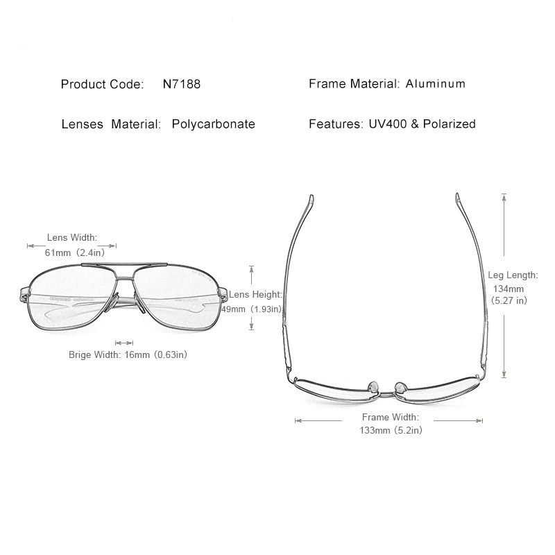 Polarized Mirror Lens Sunglasses