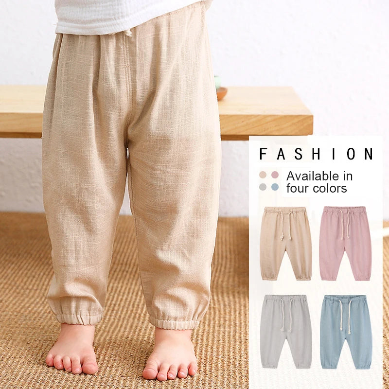 Children’s Cotton and Linen Harem Pants
