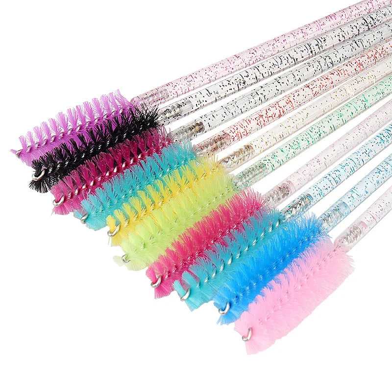 Disposable Crystal Eyelash Brush Comb - 50/100 pcs Mascara Wands Makeup Brushes