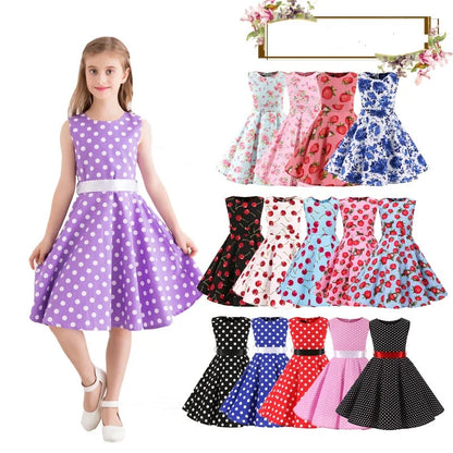 Polka Dot Vintage Kids Swing Dress