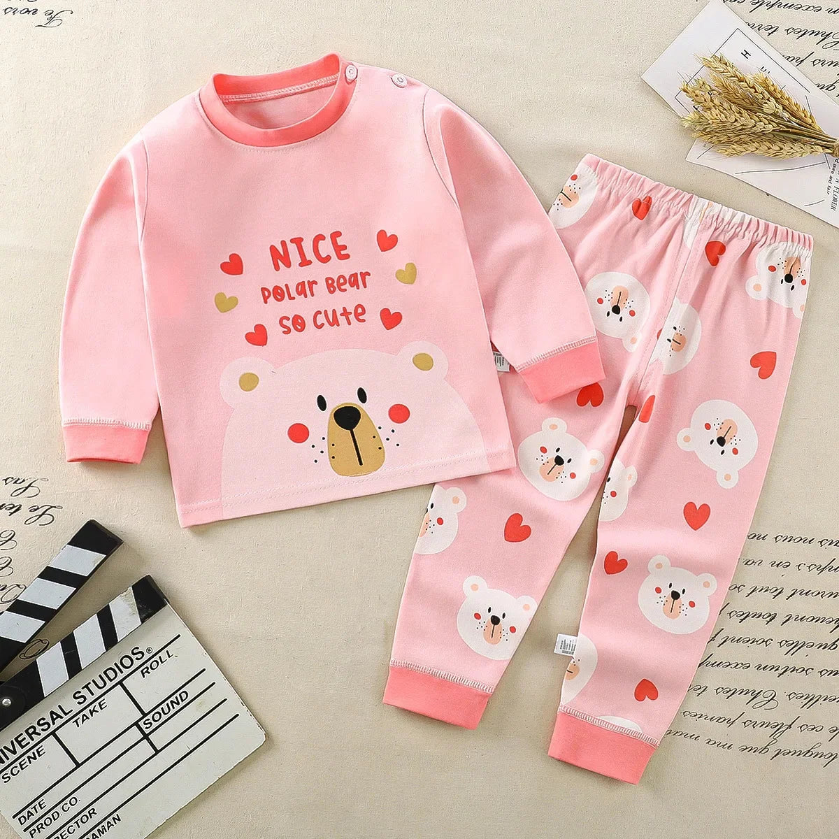 Kids Cartoon Cotton Clothing Set