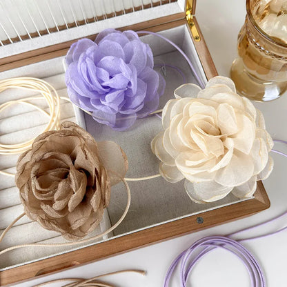 Spring Collection Multi-Color Rose Choker Necklace