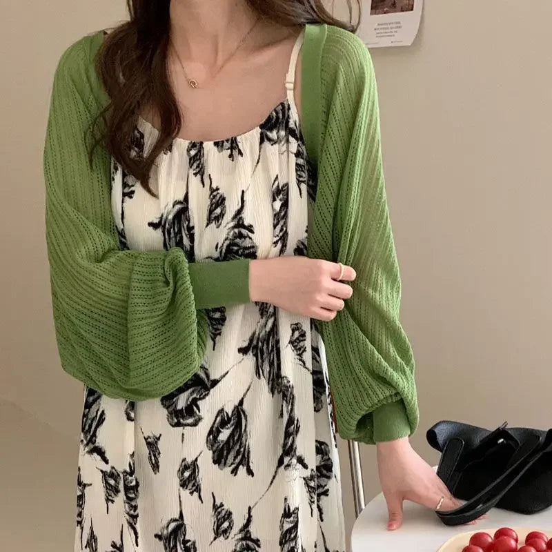 Summer Ice Silk Knitted Cardigan