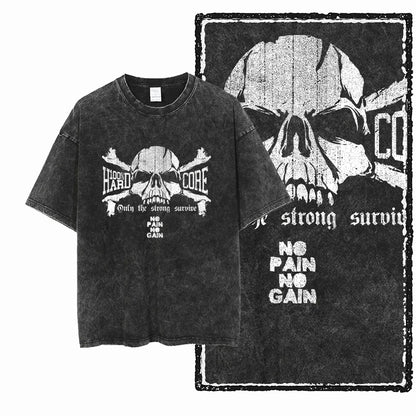 Bodybuilding Acid-Washed Graphic T-Shirt | Vintage Streetwear Unisex Tee