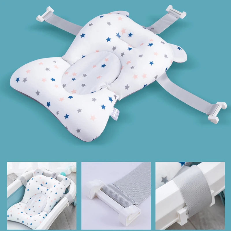Baby Bath Seat Support Mat Soft Anti Slip Cushion for Infants
