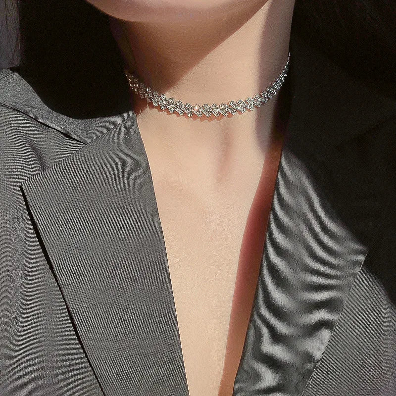 Luxury Full Rhinestone Choker Necklace