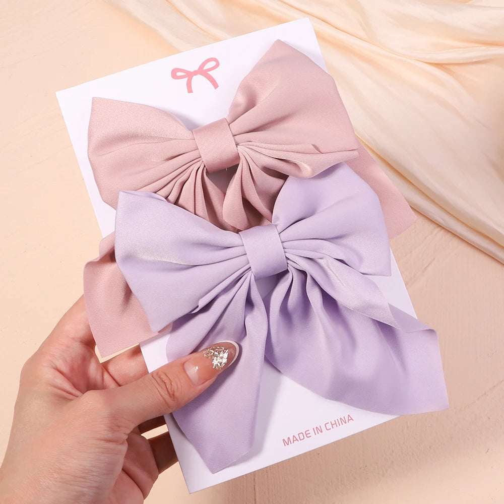 2-Piece Bowknot Hair Clip Set for Women &amp; Girls