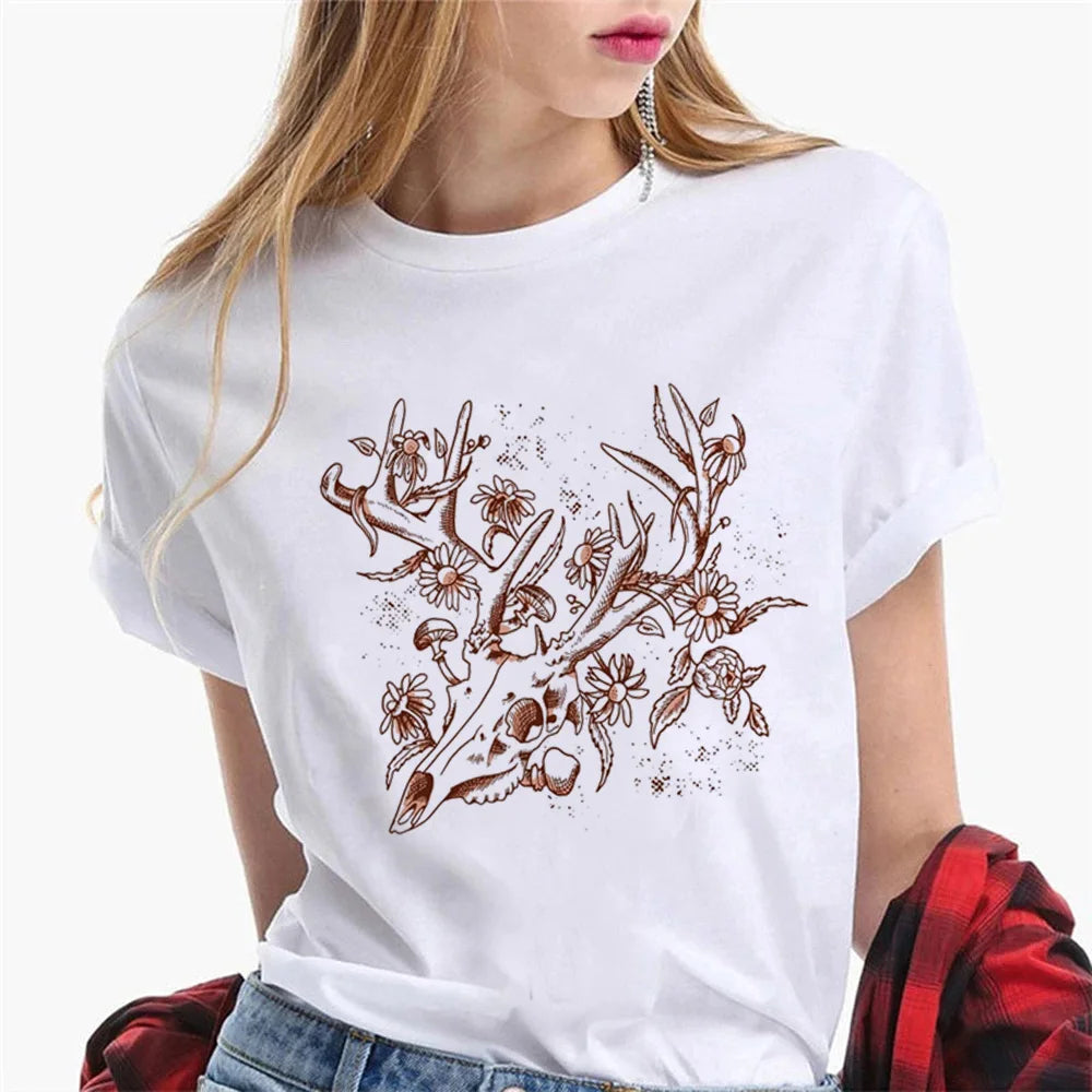 Goblincore t shirt women graphic designer t-shirts girl harajuku clothes