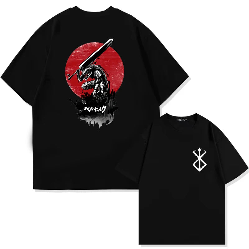 Berserk Anime Guts Graphic T-Shirt | Dark Fantasy Manga Tee