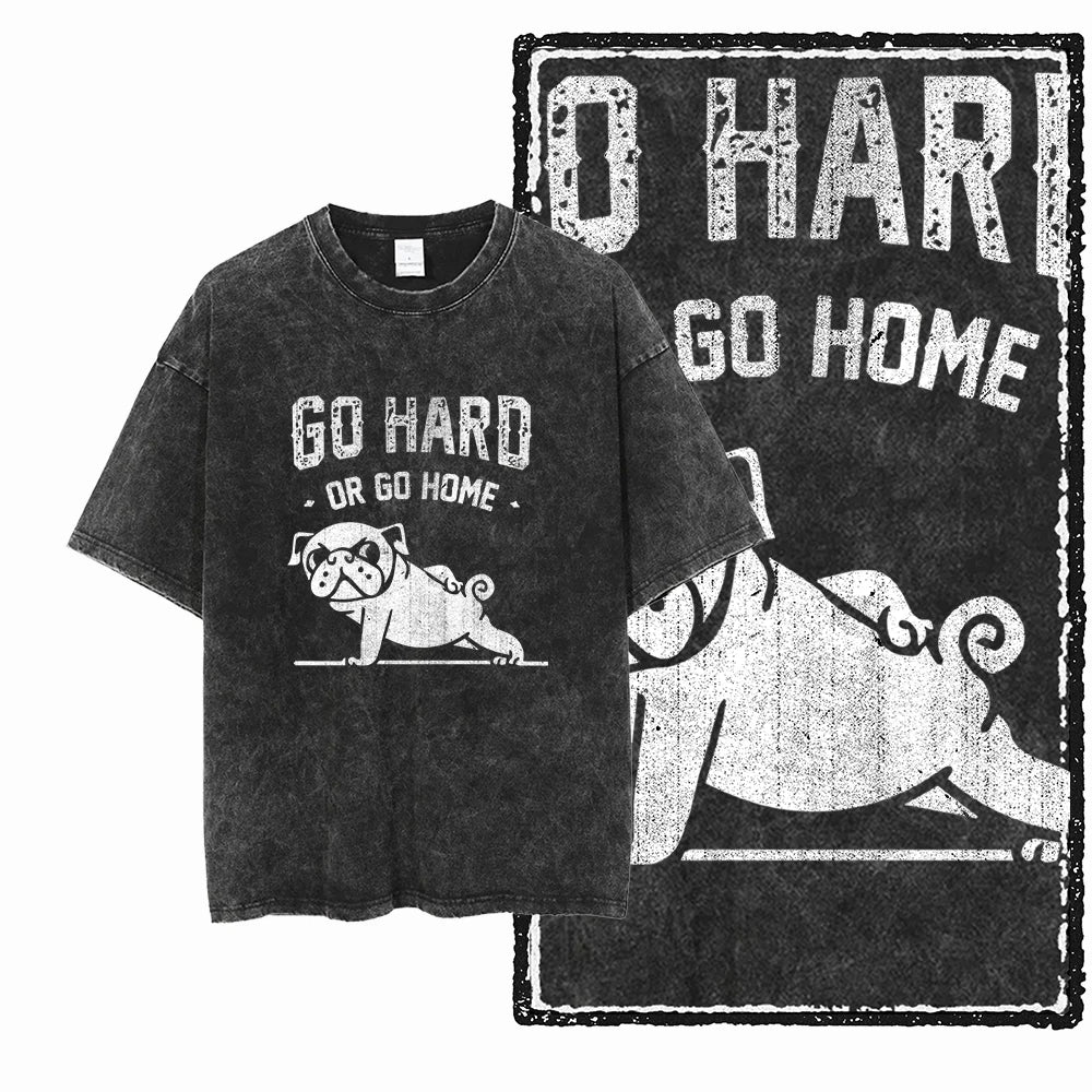 Bodybuilding Acid-Washed Graphic T-Shirt | Vintage Streetwear Unisex Tee