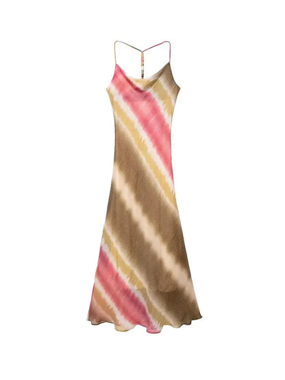 TRAF Summer Stylish Fish Tail Hem Midi Dress