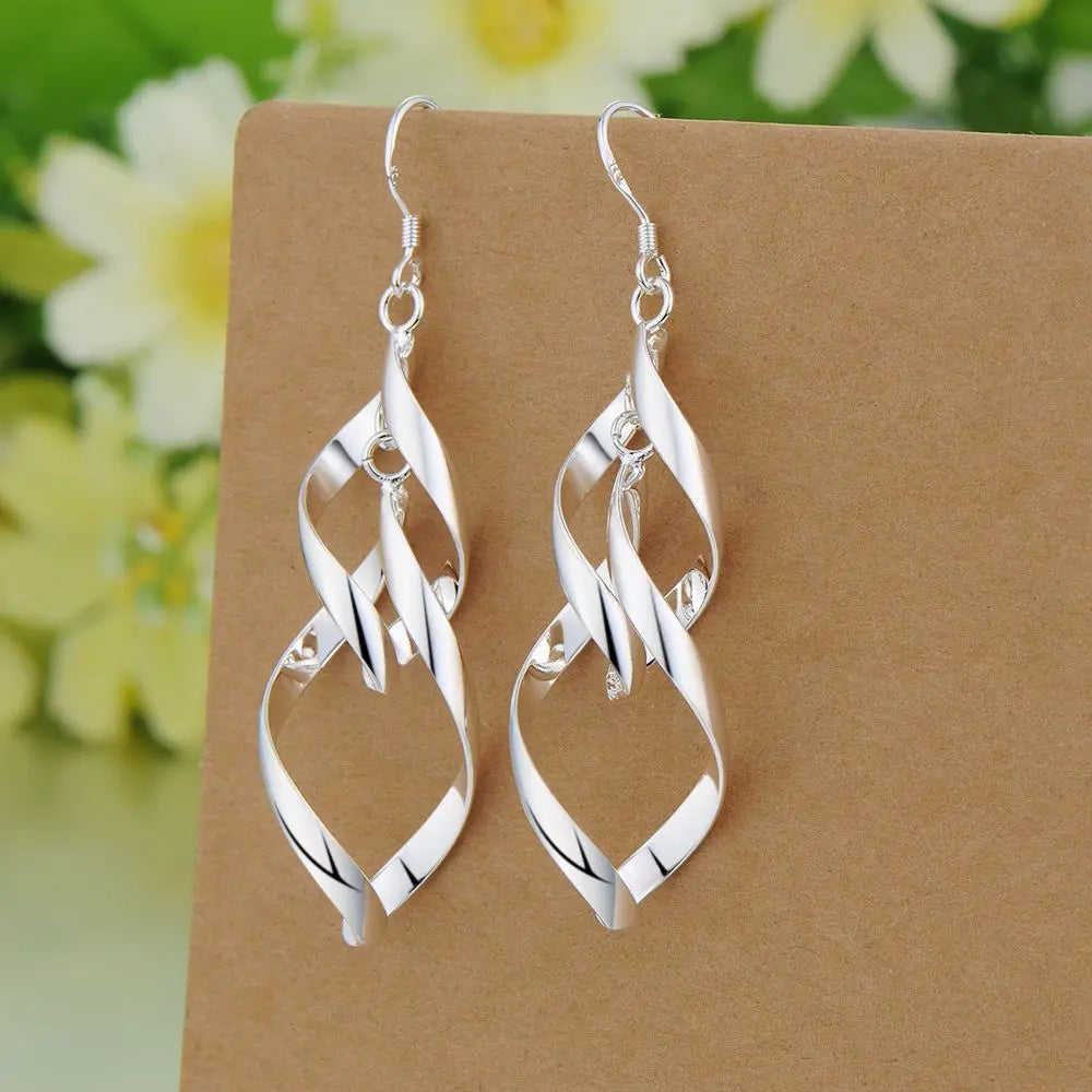 Sterling Silver Heart Stud Earrings for Women