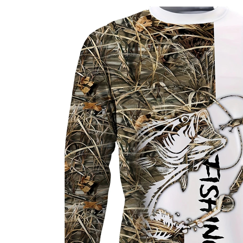 Men’s Long Sleeve Casual T-Shirt – Autumn Streetwear Pullover