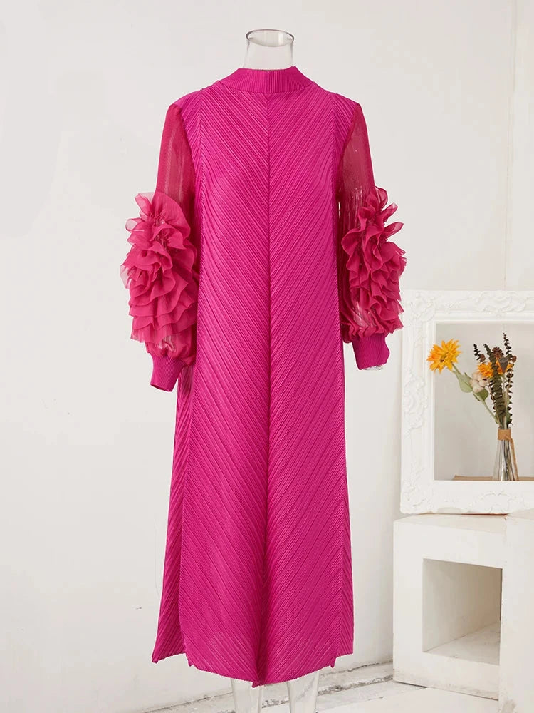 LANMREM Maxi Pleated Dress