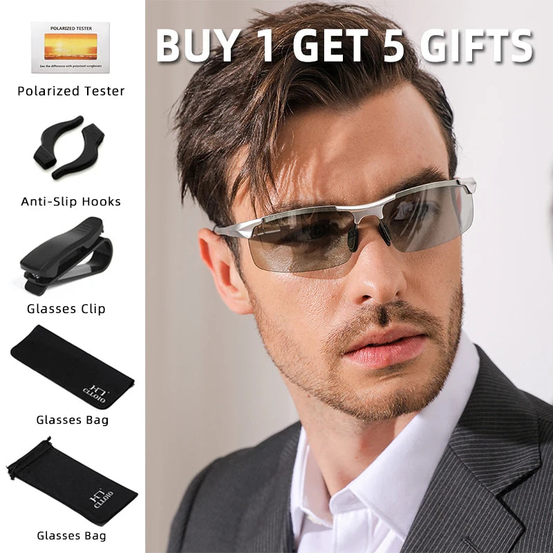 CLLOIO Aluminum Photochromic Sunglasses